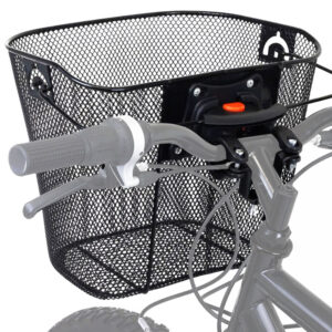 Wozinsky WKM-MM metal handlebar bicycle basket - juodos spalvos
