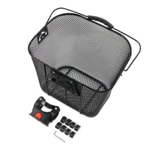 Wozinsky WKM-MM metal handlebar bicycle basket - juodos spalvos - Image 2