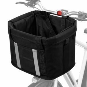 Wozinsky fabric bicycle basket large - juodos spalvos