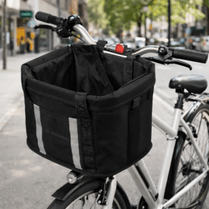 Wozinsky fabric bicycle basket large - juodos spalvos - Image 7