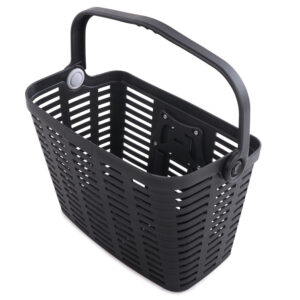 Wozinsky WKR-PK plastic handlebar bicycle basket - juodos spalvos