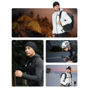 Rockbros YDM002 Tencel + Wool Hat, One Size, juodos spalvos - Image 6