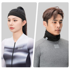 Rocbros YDWB005 thermal scarf tencel + wool universal size - juodos spalvos - Image 4