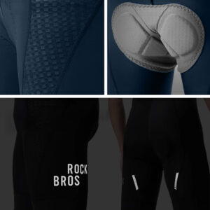 Rockbros YDDK009 Men's Cycling Bib Shorts with Pad Size L - tamsiai mėlynos spalvos - Image 7