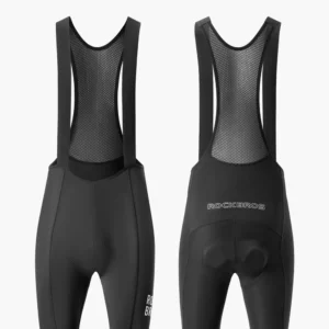 Rockbros 200021 Long Cycling Bib Shorts with Pad Size XXXL - juodos spalvos - Image 2