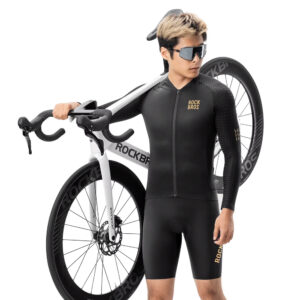 Rockbros YDCX008 Diamond Long Sleeve Cycling Jersey Size M - juodos spalvos - Image 4