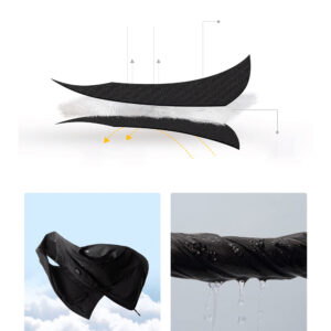 Rockbros MJ012 thermal vest size M - juodos spalvos - Image 4