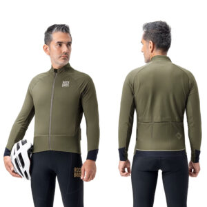 Rockbros YDWT014 Winter Fleece Double Layer Cycling Jacket Size M - Green - Image 3