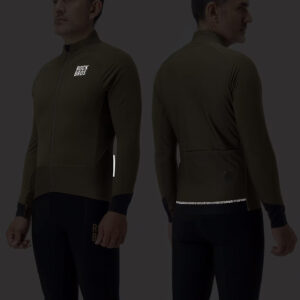 Rockbros YDWT014 Winter Fleece Double Layer Cycling Jacket Size XL - Green - Image 5