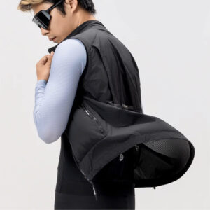 Rockbros YDMJ003 Windproof Vest Spring/Autumn Size S - juodos spalvos - Image 3