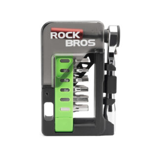 Rockbros Bike Tool Set with Mini Ratchet and Bits - Translucent Green - Image 2
