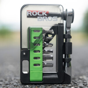 Rockbros Bike Tool Set with Mini Ratchet and Bits - Translucent Green - Image 3