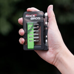 Rockbros Bike Tool Set with Mini Ratchet and Bits - Translucent Green - Image 9