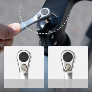 Rockbros Multitool Bike Tool Set with CO2 Pump and Ratchet Wrench - juodos spalvos - Image 7