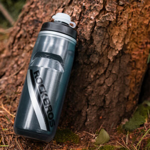 Rockbros Thermal Bike Bottle 620 ml BPA Free - Gradient juodos spalvos - Image 4