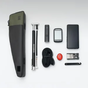 Rockbros DB005 Top Tube Bike Bag 0.9L - juodos spalvos and Green - Image 3