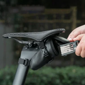 Rockbros DB006 Bicycle Saddle Bag 0.2L - juodos spalvos and Green - Image 4