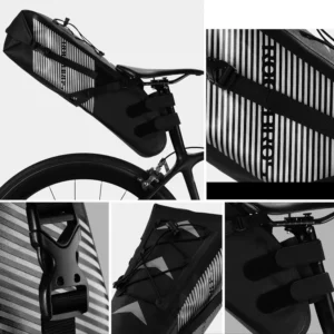 Rockbros AS-013 10L Seat Bag - juodos spalvos - Image 3