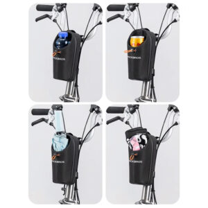 Rockbros P002 Handlebar Bag Compatible with Scooters and Folding City Bikes 1.5L - juodos spalvos - Image 3