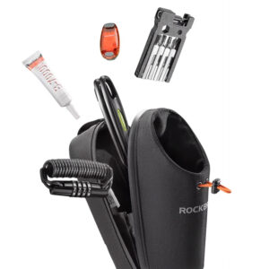 Rockbros P002 Handlebar Bag Compatible with Scooters and Folding City Bikes 1.5L - juodos spalvos - Image 5