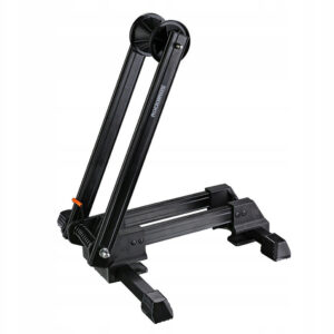 Rockbros T30 Folding Bike Stand for Front or Rear Wheel Compatible with 24-27.5 Inch and 700C Wheels - juodos spalvos
