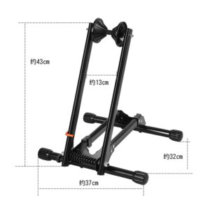 Rockbros T30 Folding Bike Stand for Front or Rear Wheel Compatible with 24-27.5 Inch and 700C Wheels - juodos spalvos - Image 3