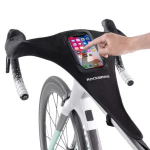 Rockbros D78 Sweat Cover with Pocket and Phone Window - juodos spalvos - Image 2