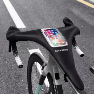 Rockbros D78 Sweat Cover with Pocket and Phone Window - juodos spalvos - Image 4