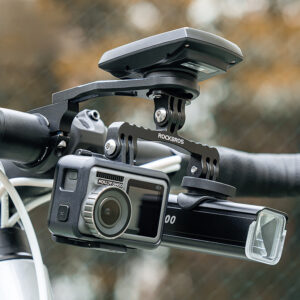 Rockbros FK-301 2-in-1 Handlebar Bike Mount for Computer/Navigator and Camera/Lighting - juodos spalvos - Image 9