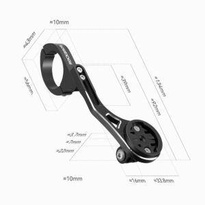 Rockbros FK-301 2-in-1 Handlebar Bike Mount for Computer/Navigator and Camera/Lighting - juodos spalvos - Image 4