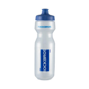 Rockbros 750 ml Bicycle Bottle - Transparent with mėlynos spalvos Mouthpiece