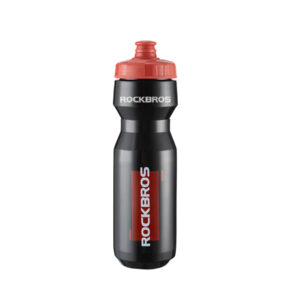 Rockbros 750 ml Bike Bottle - Transparent juodos spalvos with Red Mouthpiece