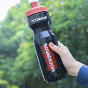 Rockbros 750 ml Bike Bottle - Transparent juodos spalvos with Red Mouthpiece - Image 9