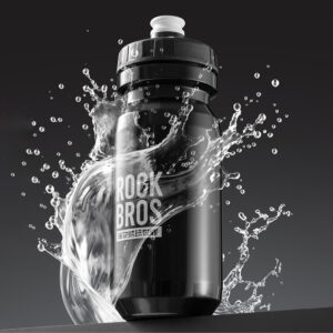 Rockbros 600 ml Bike Bottle - juodos spalvos - Image 5
