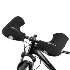 Rockbros D16-B Motorcycle-Compatible Windproof Waterproof Handlebar Gloves - juodos spalvos - Image 2