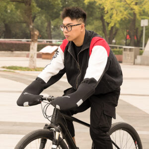 Rockbros D16-B Motorcycle-Compatible Windproof Waterproof Handlebar Gloves - juodos spalvos - Image 3