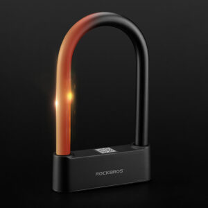 Rockbros 32210818001 SMART Bicycle Lock with Fingerprint Reader and mėlynos spalvostooth Connectivity - juodos spalvos - Image 4