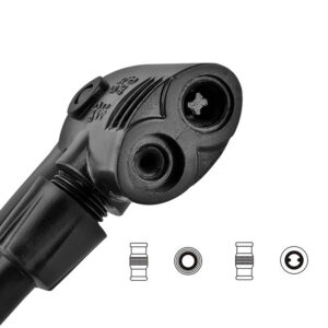 Rockbros GP6532B Floor Pump with Pressure Gauge - juodos spalvos and Orange - Image 3