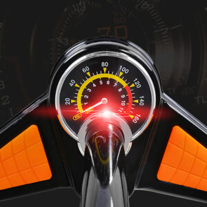 Rockbros GP6532B Floor Pump with Pressure Gauge - juodos spalvos and Orange - Image 5