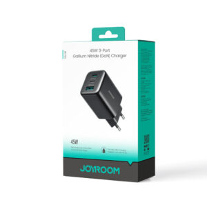 Ładowarka sieciowa Joyroom JR-TO1 GaN 45 USB-C Lightning USB-A - czarna - Image 7
