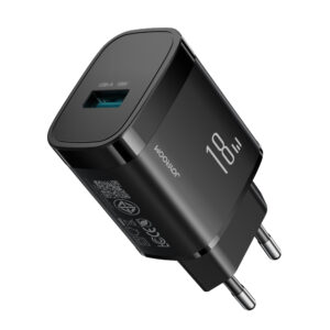 Joyroom JR-TF4 18W wall charger with 3A USB-A - USB-C 1m cable - black - Image 3