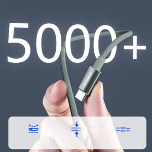 Choetech XCC-1068 PD 60W USB-C - USB-C Cable with Display 1.2 m - Green - Image 8