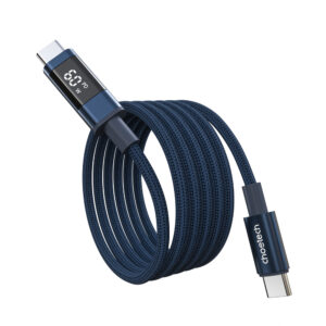 Choetech XCC-1068 PD 60W USB-C - USB-C Cable with Display 1.2 m - mėlynos spalvos - Image 2