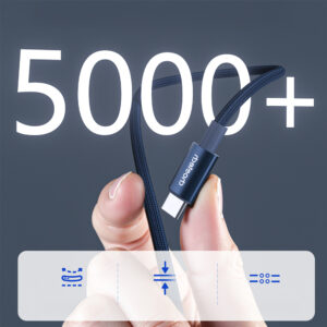 Choetech XCC-1068 PD 60W USB-C - USB-C Cable with Display 1.2 m - mėlynos spalvos - Image 8