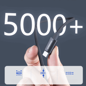 Choetech XCC-1068 PD 60W USB-C - USB-C Cable with Display 1.2 m - juodos spalvos - Image 8