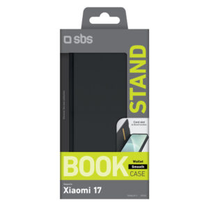 SBS Wallet Smooth dėklas skirtas Xiaomi 17 with Flip - juodos spalvos - Image 2