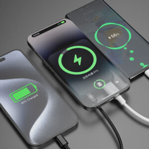 Dudao K14S Magnetic Power Bank 20W 5000mAh 1x USB-A 1x USB-C - Black - Image 3