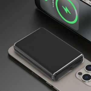 Dudao K14S Magnetic Power Bank 20W 5000mAh 1x USB-A 1x USB-C - Black - Image 4