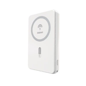 Dudao K14S Magnetic Power Bank 20W 5000mAh 1x USB-A 1x USB-C - White