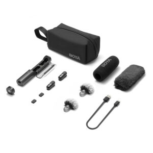 BOYA MAGIC-05 Wireless Microphone 2.4GHz USB-C - juodos spalvos - Image 2